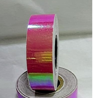 Klebebandrolle irisierend Hellblau-Rosa