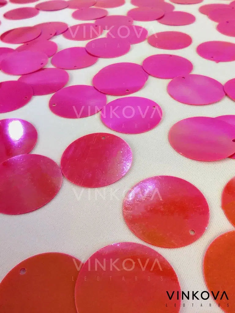 Fischschuppen-Pailletten Fuchsia-Rosa