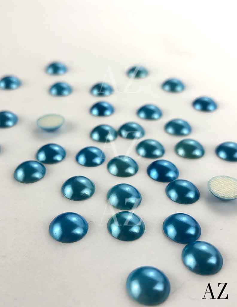 Hotfix Keramikperle Blau