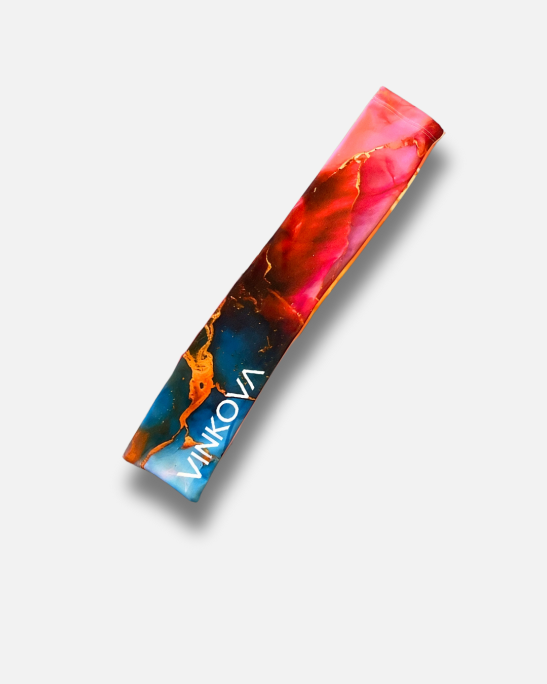 Lange Vinkova Keulenhülle Jupiter, Muster in mehreren Farben und Logo.