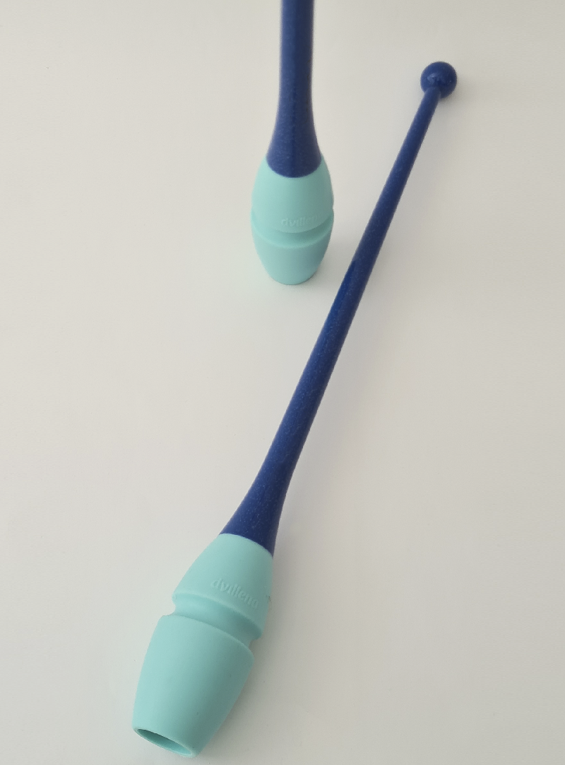 Mazas rítmica Dvillena & Vinkova navy brillo y celeste engarzables