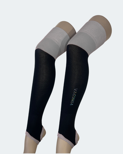 RSG-Stulpen von Vinkova in Schwarz und Grau