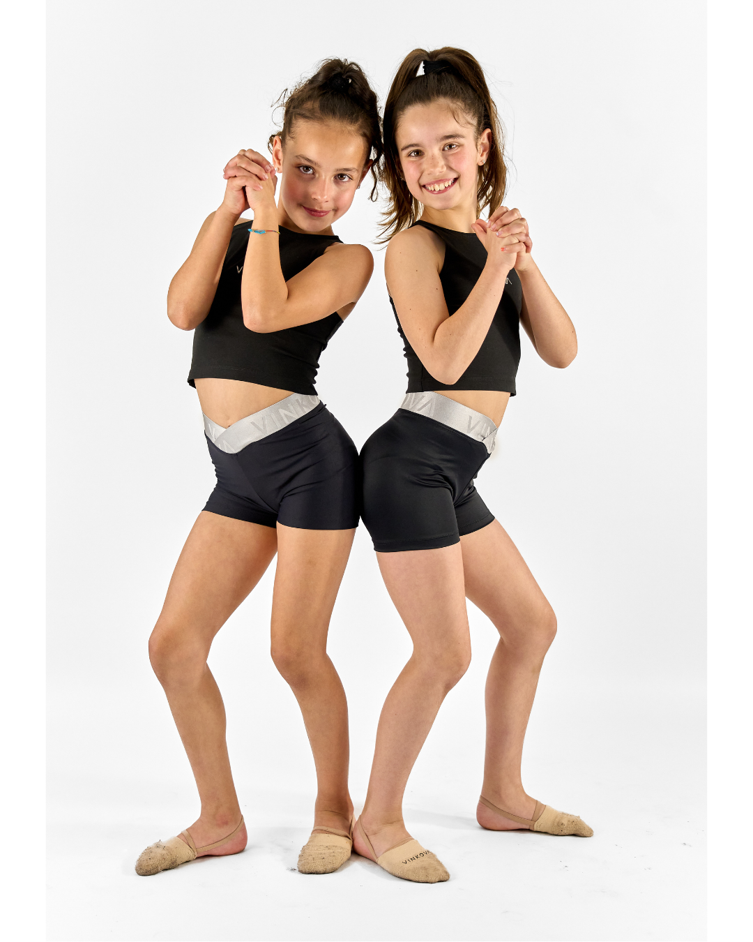 Schwarzer Spezial-Gymnastik-Slip Vinkova mit Band