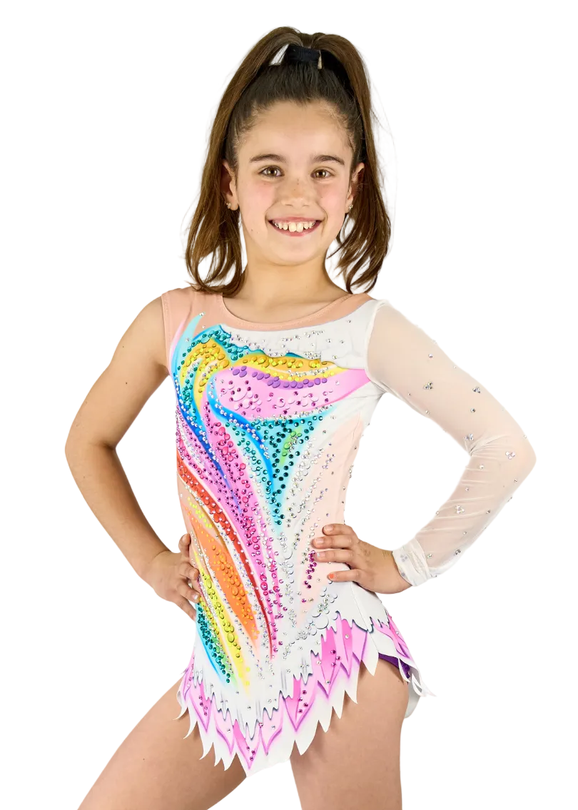 Multicolor RSG-Anzug Modell Cookie mit Strassdetails.