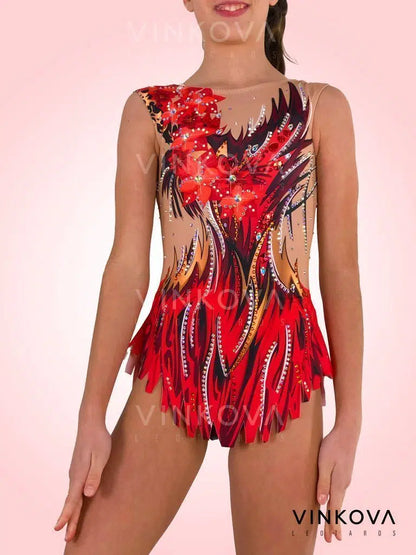 Feuer – Rhythmische Gymnastik-Trikot