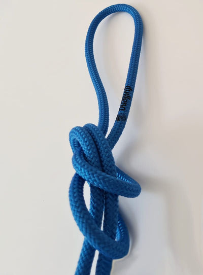 FIG-zertifiziertes Seil für Rhythmische Sportgymnastik in Cyanblau aus hochlanglebigem Synthetikmaterial.