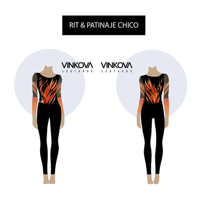 Mono GSD 2026 chico – rítmica y patinaje, delante y detrás