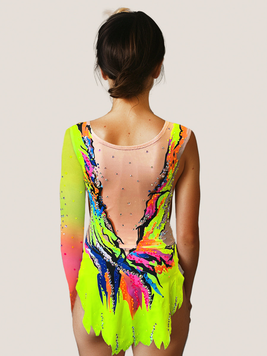 Quin – Turnanzug Rhythmische Gymnastik TURBO FLUOR