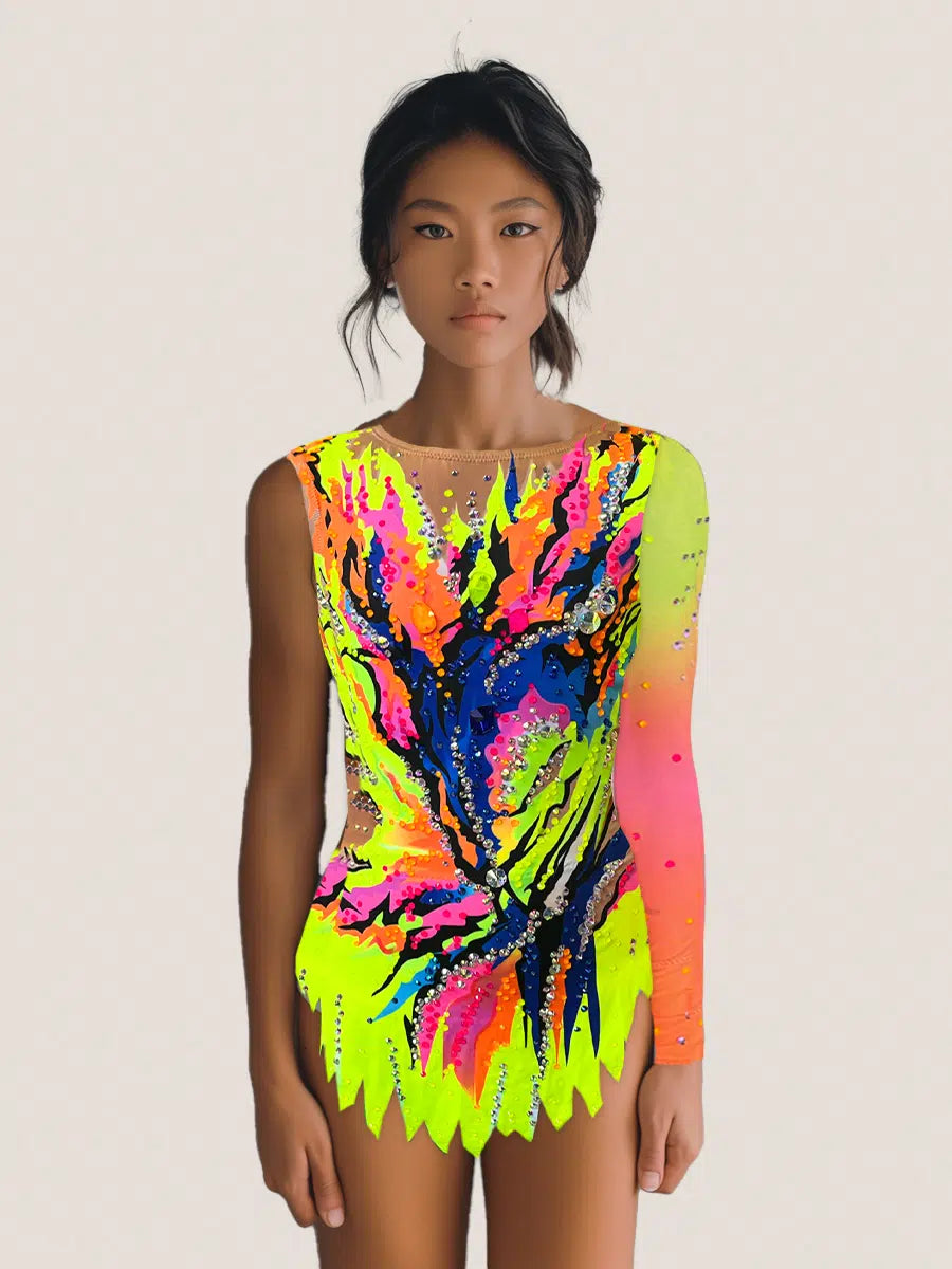 Quin – Turnanzug Rhythmische Gymnastik TURBO FLUOR