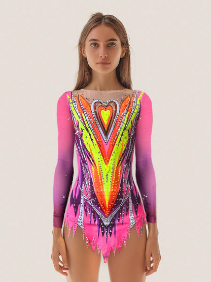 Core – Turnanzug Rhythmische Sportgymnastik TURBO FLUOR