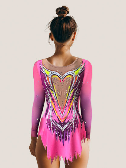 Core – Turnanzug Rhythmische Sportgymnastik TURBO FLUOR