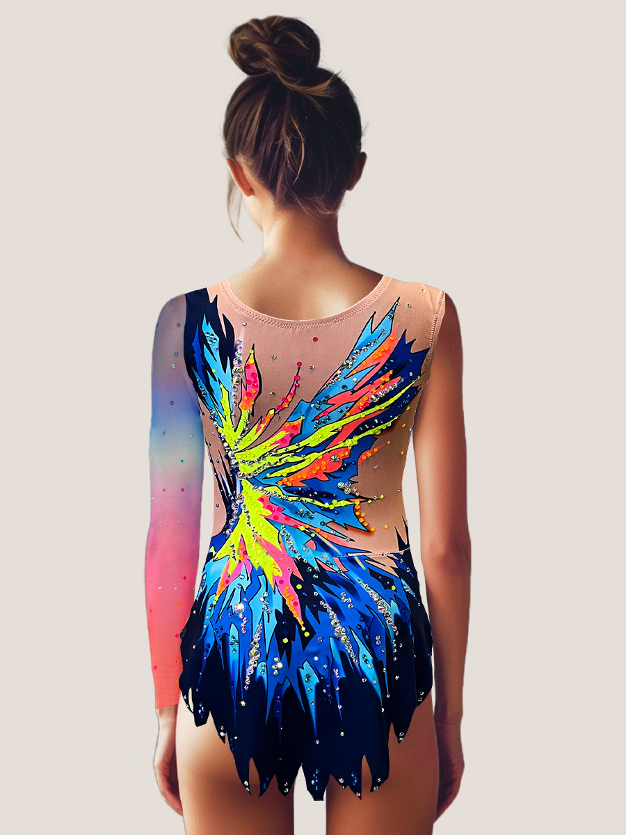 Isabella – Turnanzug für Rhythmische Gymnastik TURBO FLUOR