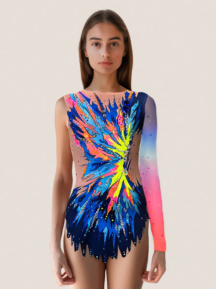 Isabella – Turnanzug für Rhythmische Gymnastik TURBO FLUOR