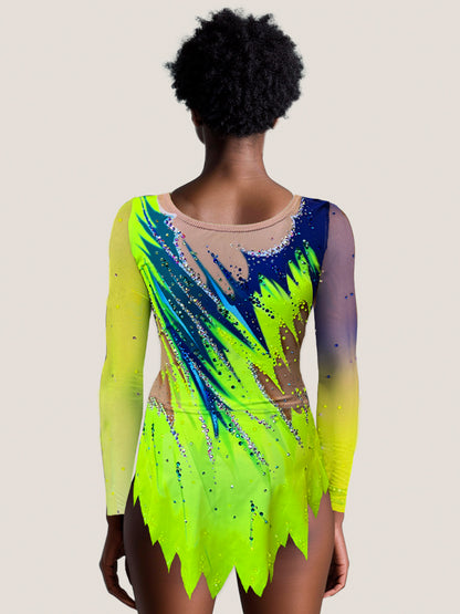 Leva – Turnanzug Rhythmische Sportgymnastik TURBO FLUOR