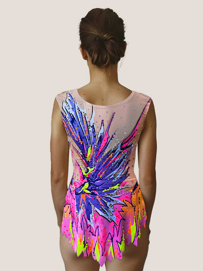 Isla – Turnanzug für Rhythmische Gymnastik TURBO FLUOR