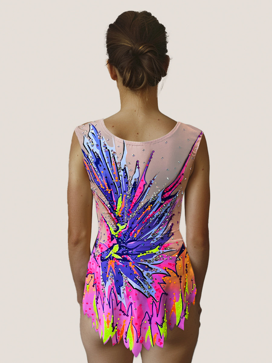 Isla – Turnanzug für Rhythmische Gymnastik TURBO FLUOR