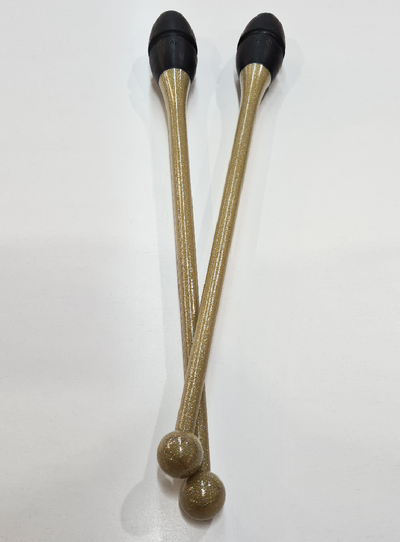 RSG-Keulen 45 cm, Gold-Glitzer und Schwarz, ineinandersteckbar.