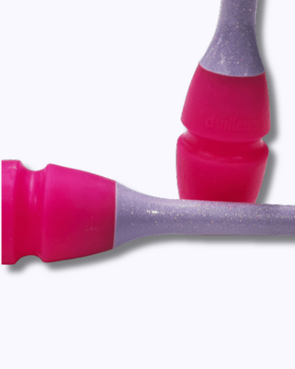 Keulen 36 cm - Lila mit Glitzer und Neonrosa